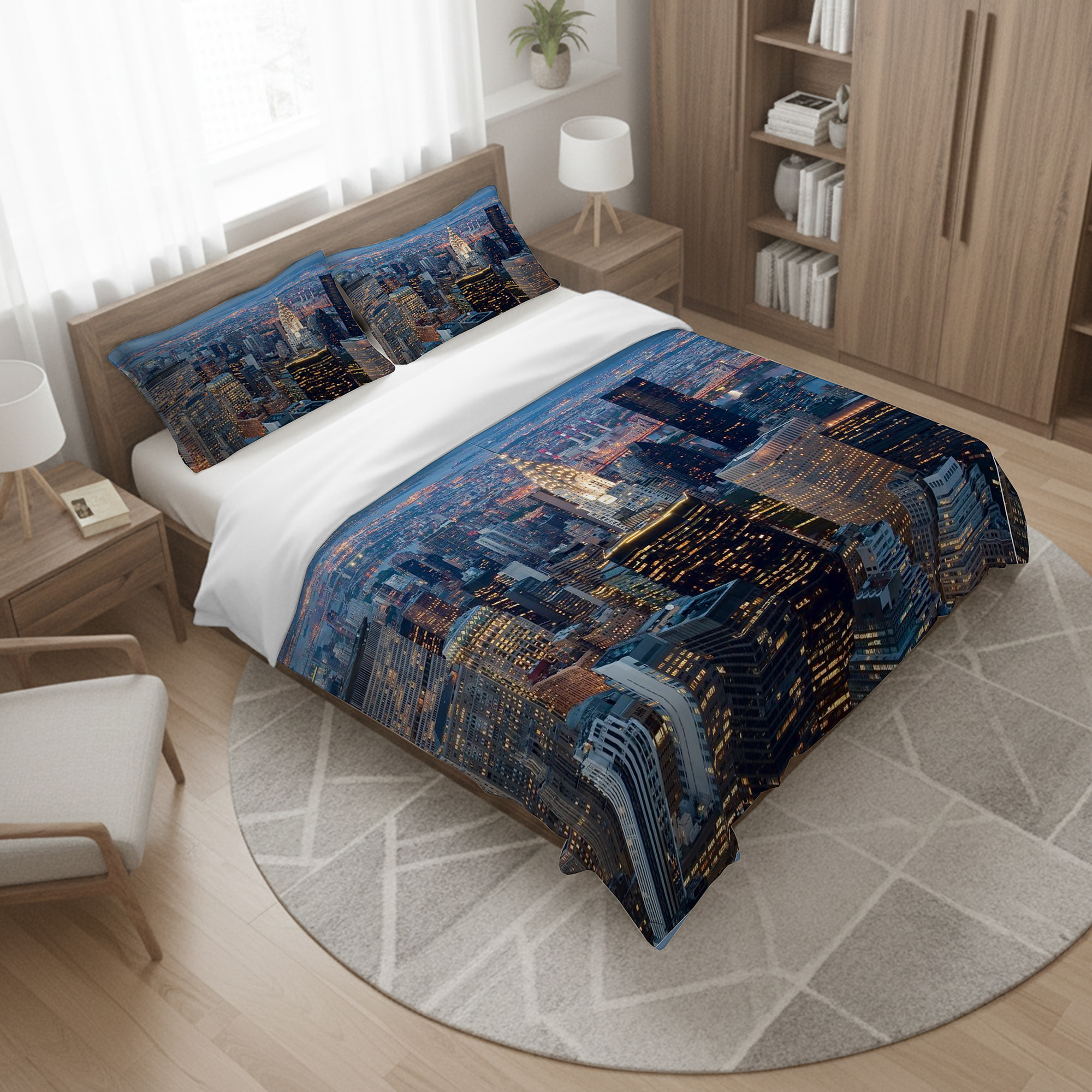 Parure copripiumino matrimoniale stampa in digitale city