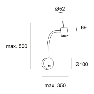 Forlight Luz De Lectura Bas Gu10 7W Niquel Santinado