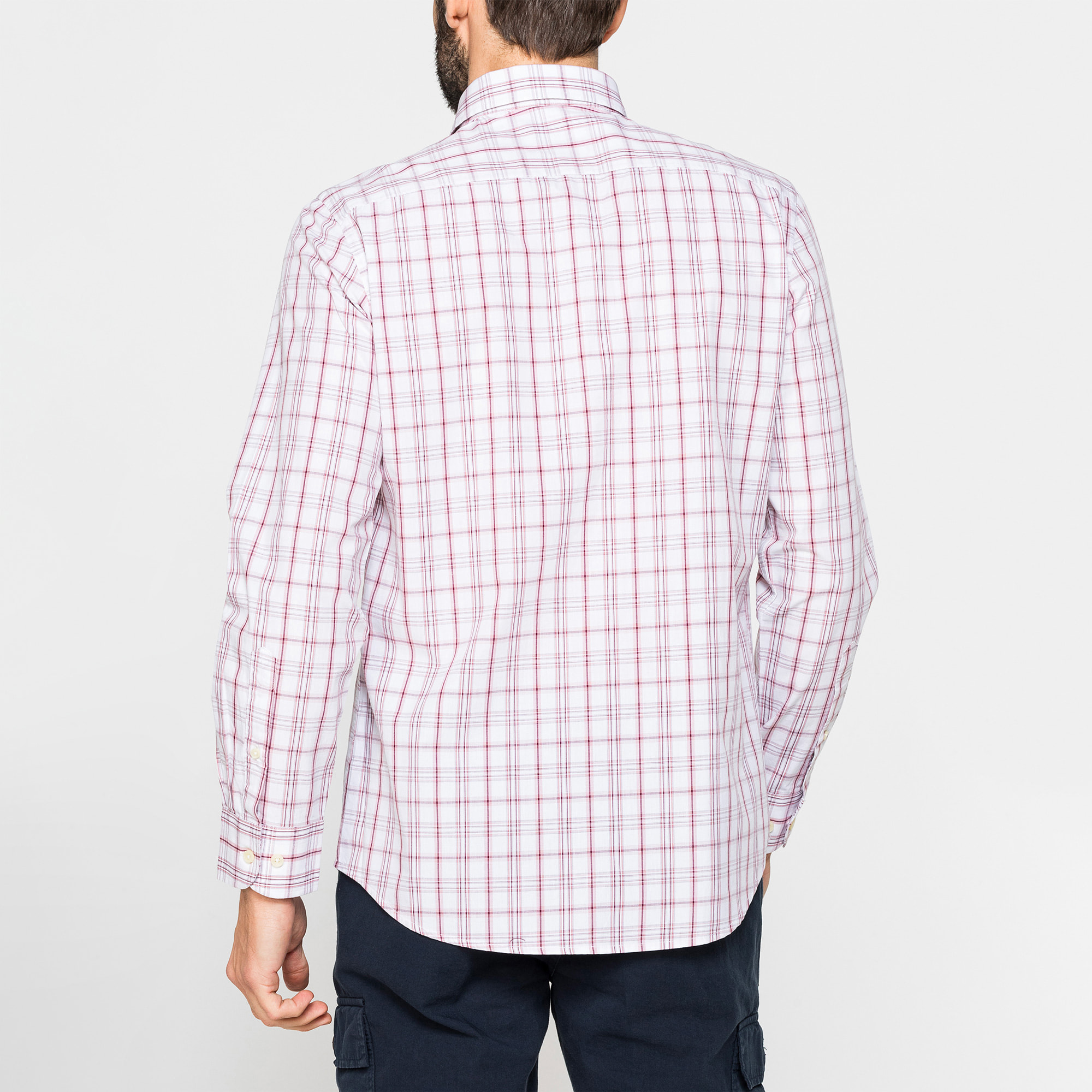 CAMICIA BUTTON-DOWN CON MANICA LUNGA E TASCHINO
