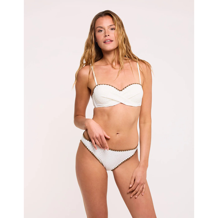 Top Bikini Bandeu Blanco - Bicely