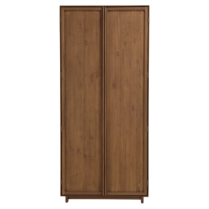 SIXTINE - Armoire 2 portes 90x200cm en bois de teck recyclé