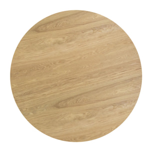 Table ronde 4 personnes en bois clair D100 cm - Réno