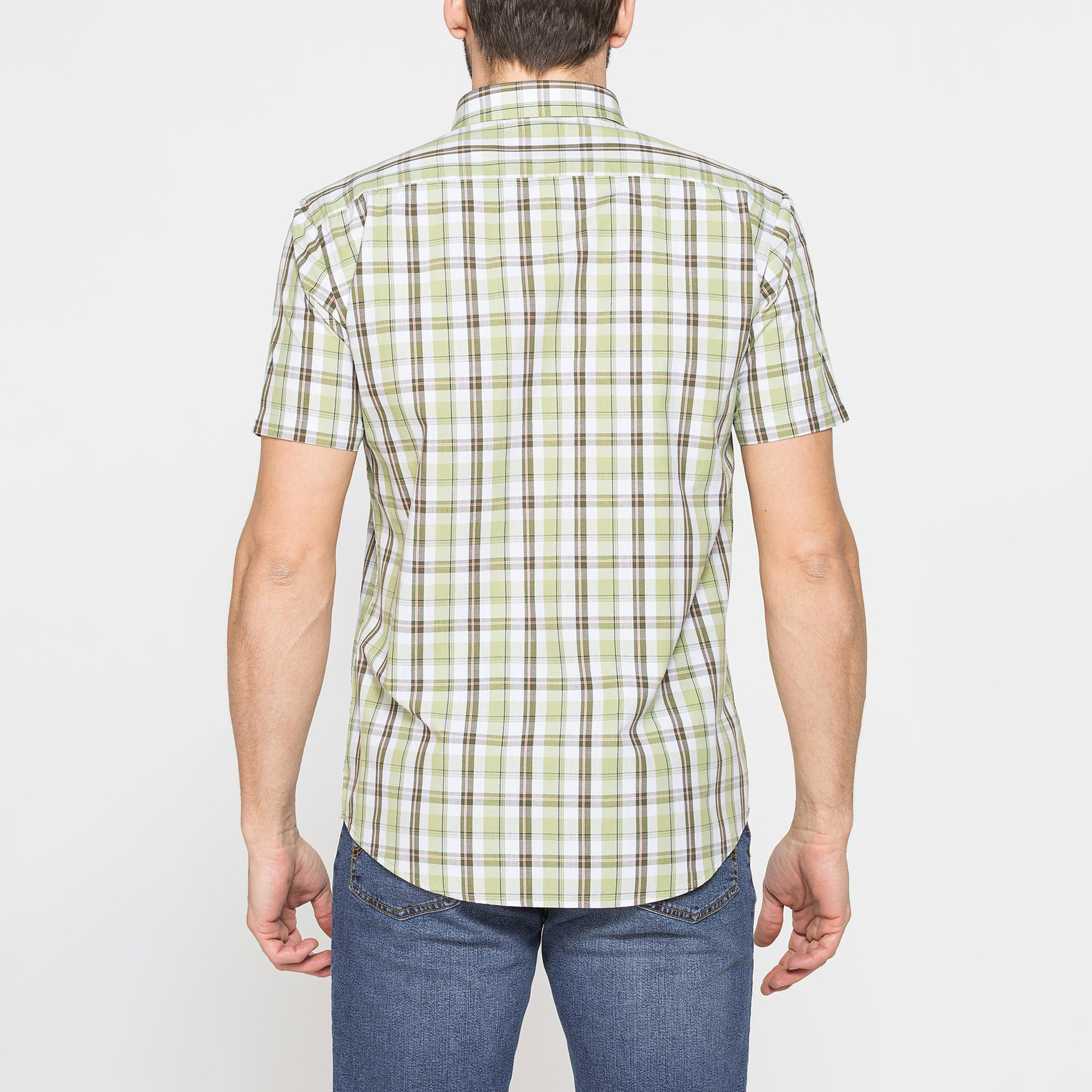 CAMICIA A MANICA CORTA IN COTONE CON FANTASIA