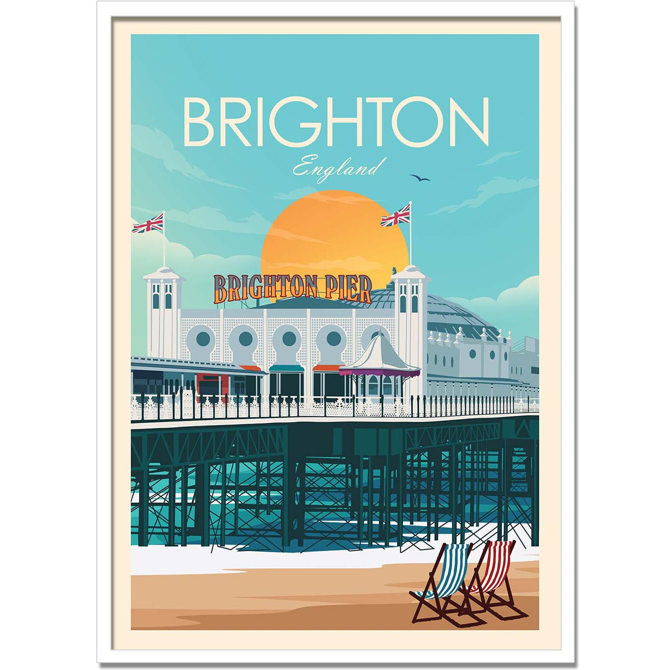 Affiche - Brighton England - Studio Inception