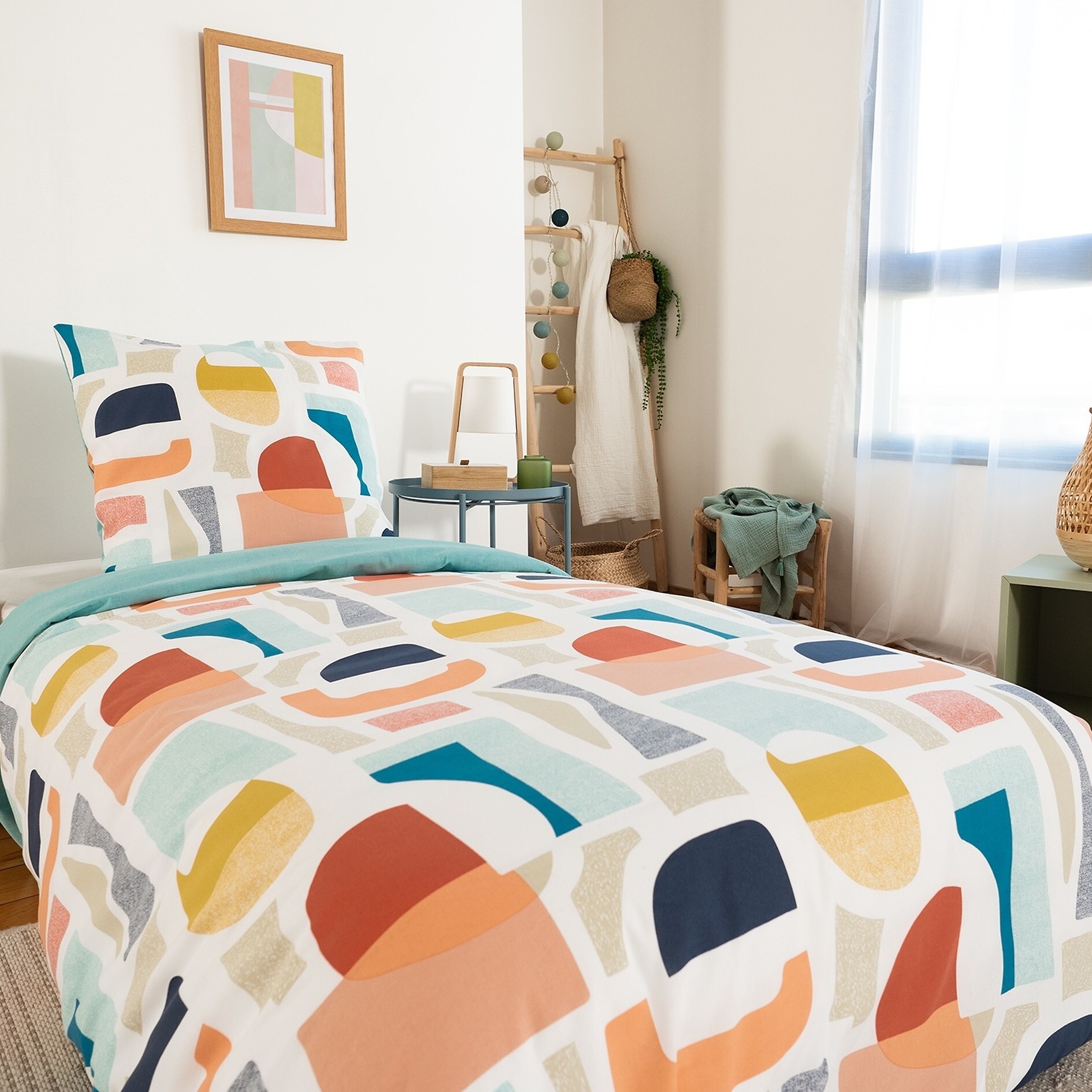 Parure housse de couette 3PCS en Polycoton 51 fils - COLORS