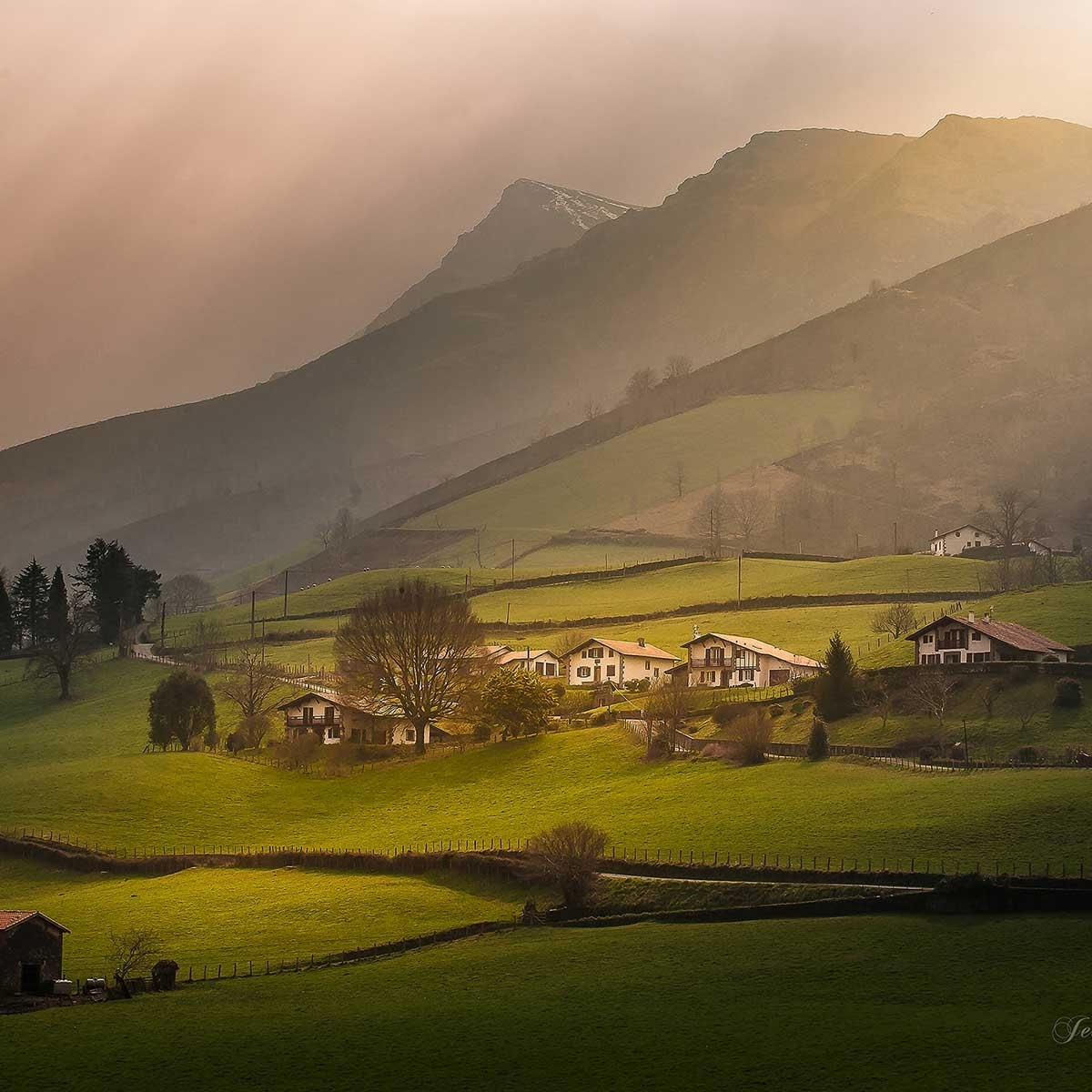 Tableau au cœur du pays basque Toile imprimée