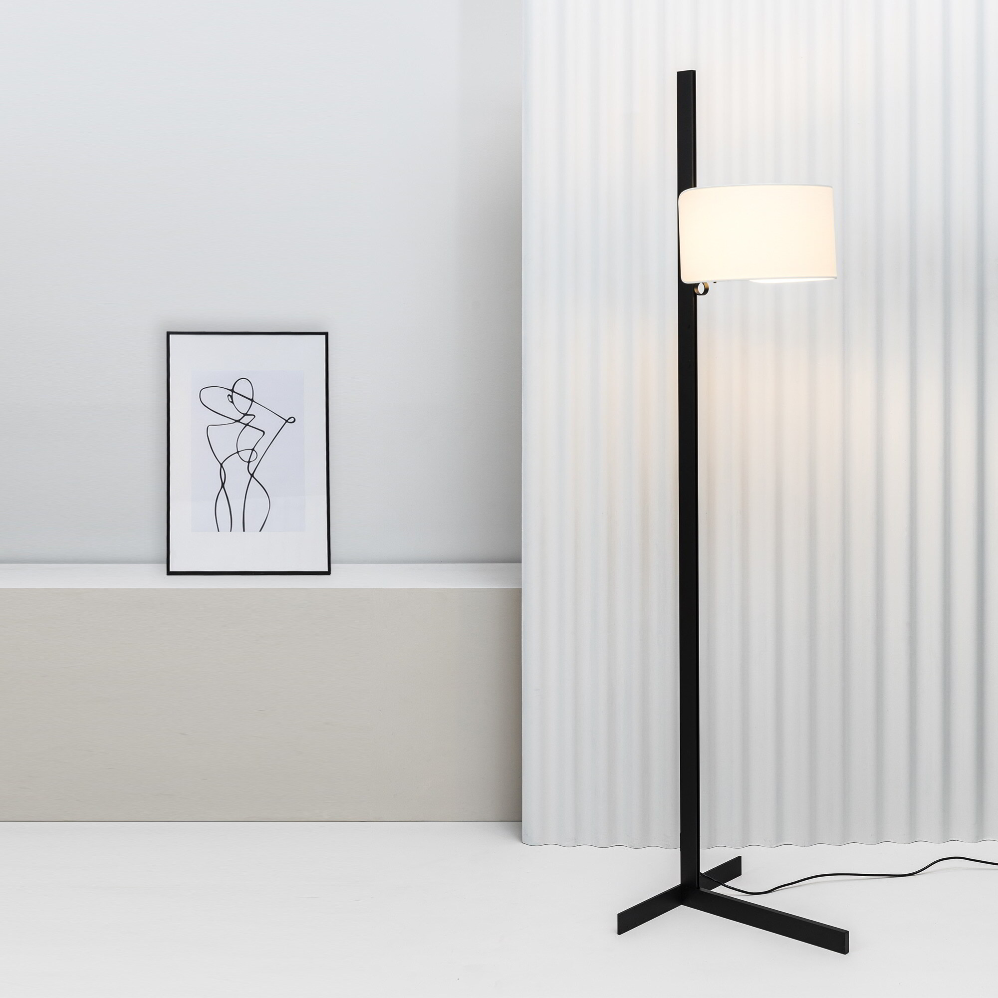 STAND UP Lampadaire noir et blanc