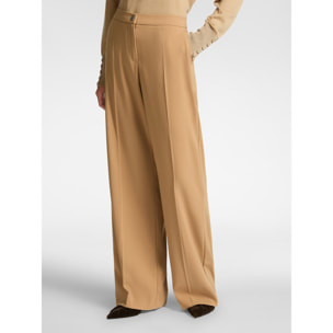 Elena Mirò - Pantaloni in tessuto crêpe stretch - Beige