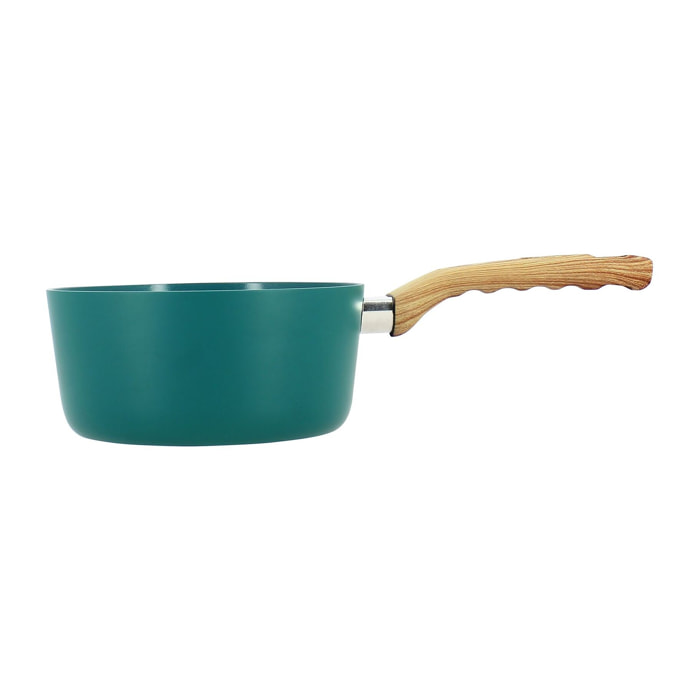 Casserole 16cm en aluminium recyclé bleu canard - tous feux COLORAMA