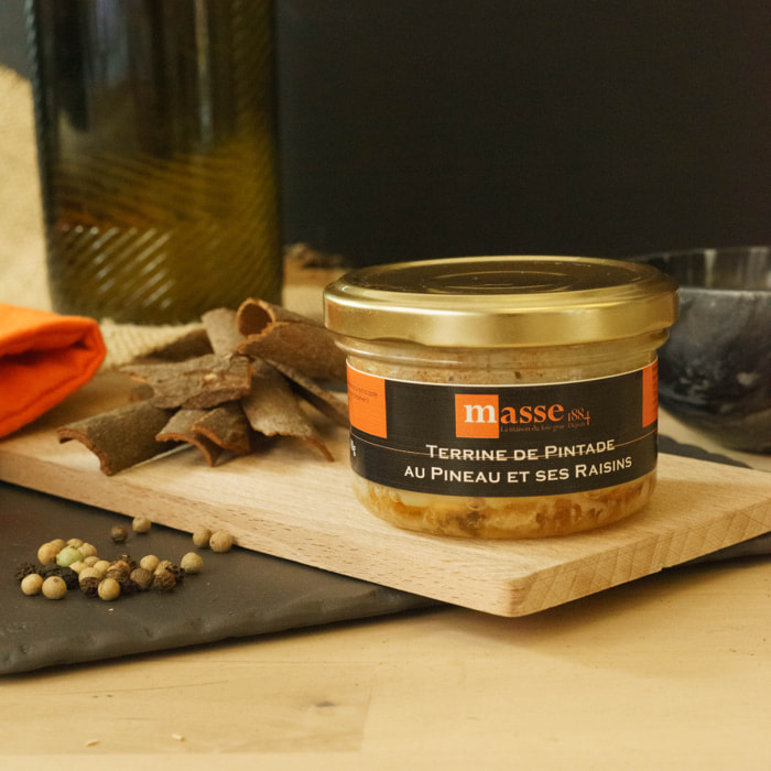 Terrine de pintade pineau et raisins - 90g - France