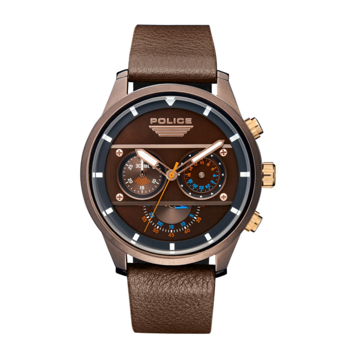 Reloj Police R1471607007 Hombre Analogico Cuarzo con Correa de Cuero