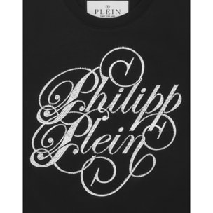 PHILIPP PLEIN T-Shirt Round Neck Ss COURSIVE