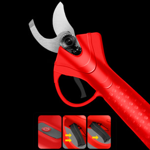 Potatori elettrici, taglio di 25 mm con 500 W e 7500 mAh.