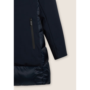 Piumino lungo donna opaco e lucido con cappuccio