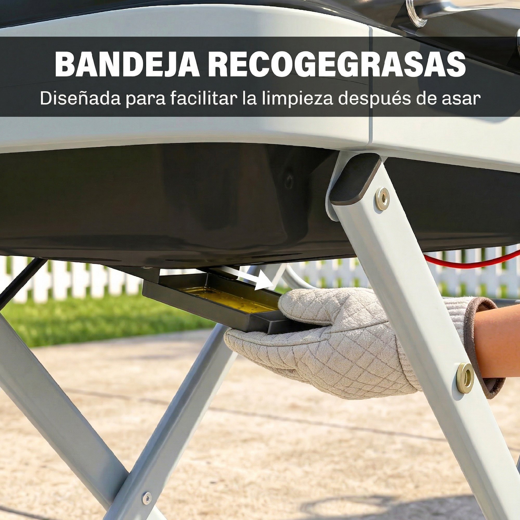 Barbacoa de Gas Plegable, BBQ Gas con Quemador 2,5 kW, Barbacoa Portátil con Termómetro, Mesa Lateral, Parrilla de Hierro Fundido, Recogedor Grasa y 2 Ruedas para Jardín, Camping, Negro