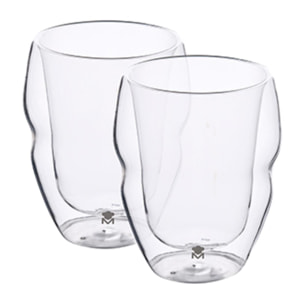 Vasos Borosilicato Masterpro Set 2 Vasos Bajos 380ml Mixology Alta Resistencia