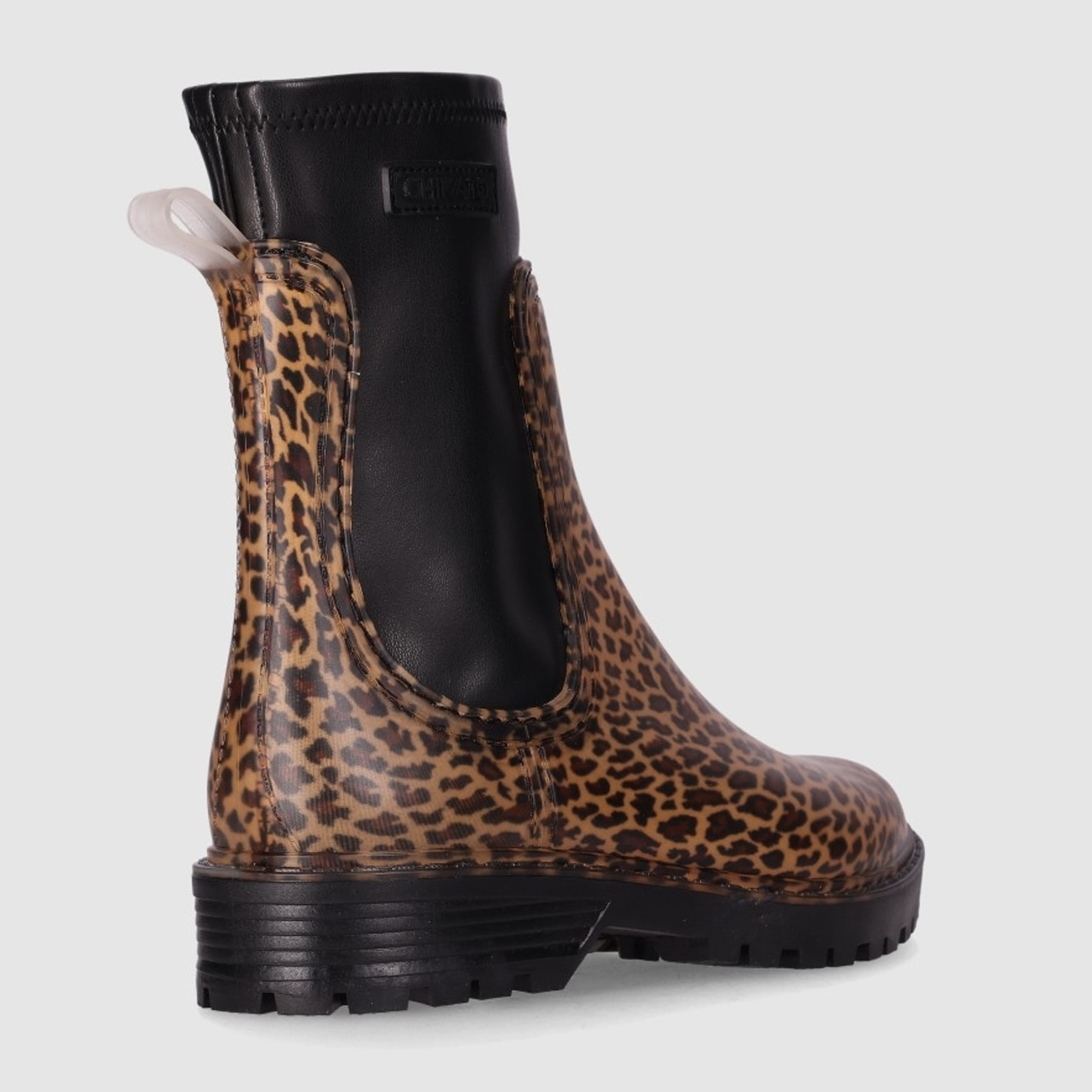 Botines de Piel Sintética - Leopardo - Tacón: Bajo