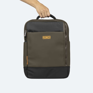 Mochila Kaki de Gran Capacidad con Compartimento para Botella JUNGLE BACKPACK SQUARE