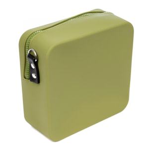 LIBELULLA Borsa a tracolla Body quadrata in silicone. Colore verde chiaro