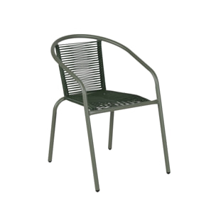 Fauteuil de jardin acier et résine (lot de 4) TONALA