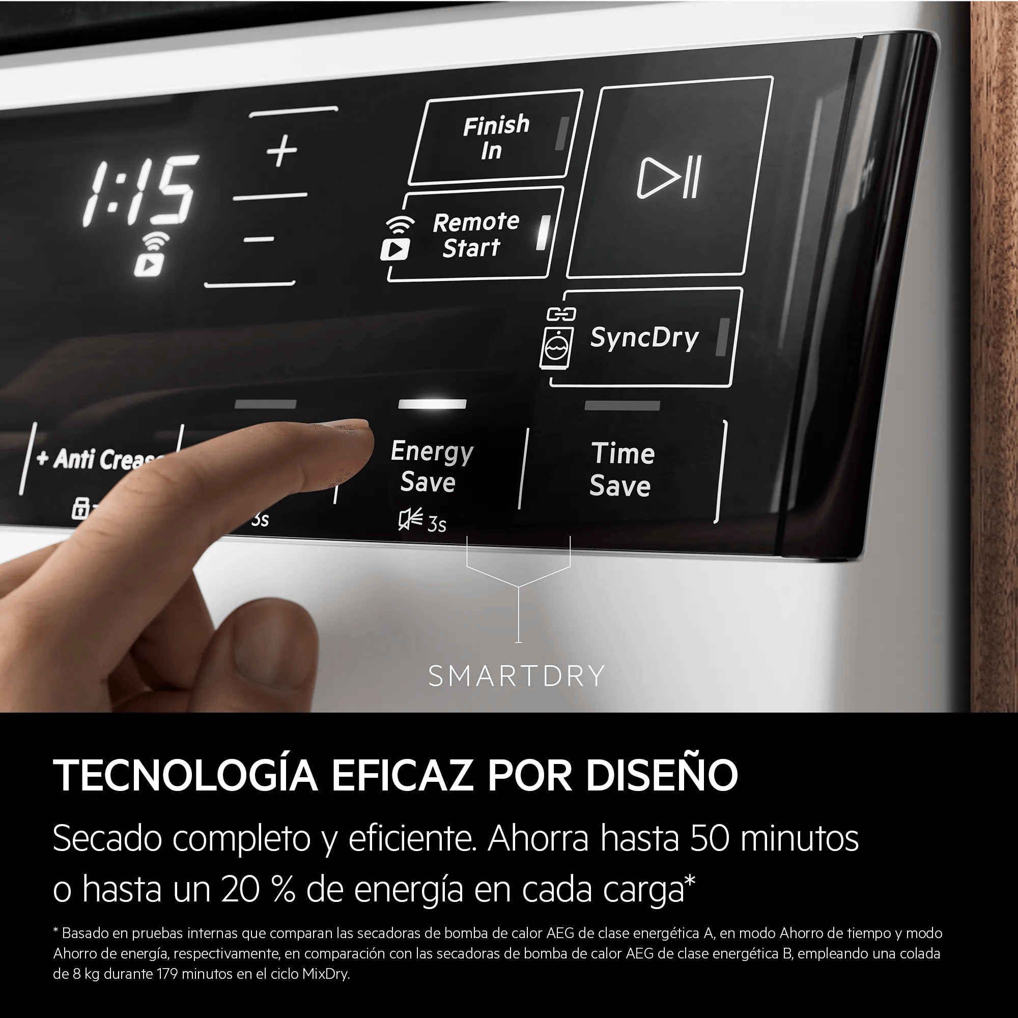 AEG Secadora con Bomba de Calor Serie 9000X AbsoluteCare® Pro de 10.0 kg TR951V6PBC