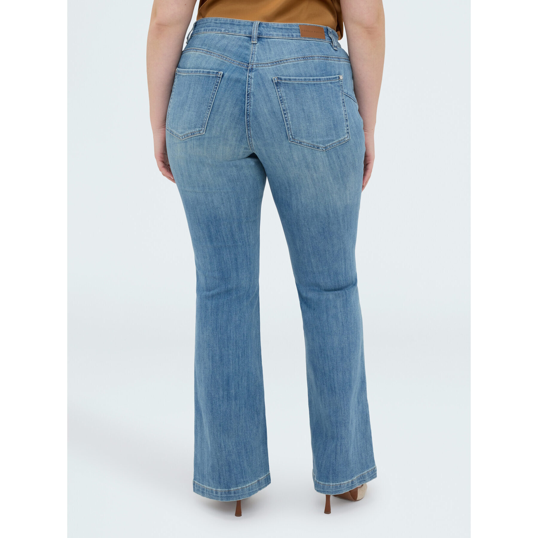 Fiorella Rubino - Jeans Flare con ricami floreali - Blu