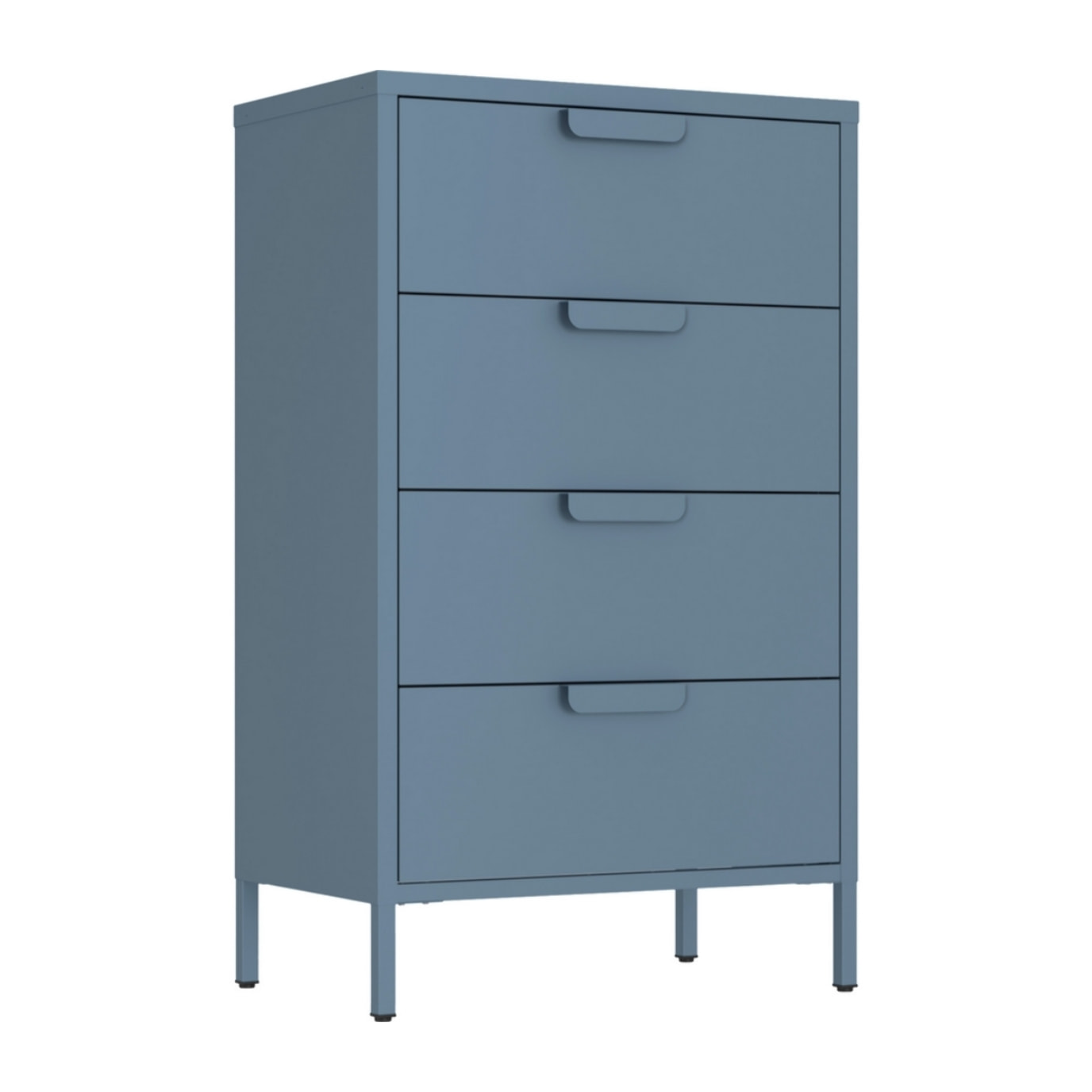 Cassettiera in metallo 4 cassetti 60x38x101 cm blu - Pop