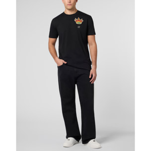 PHILIPP PLEIN Round Neck T-Shirt Crown Crystals