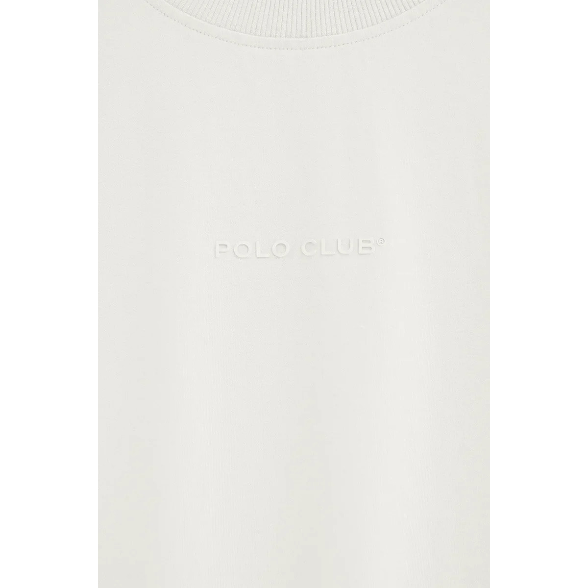 Camiseta blanca de corte relajado con logo engomado Polo Club