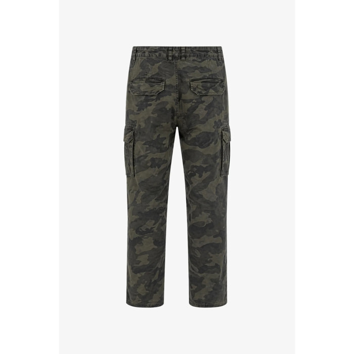 Pantaloni Esercito cargo camouflage verdi uomo