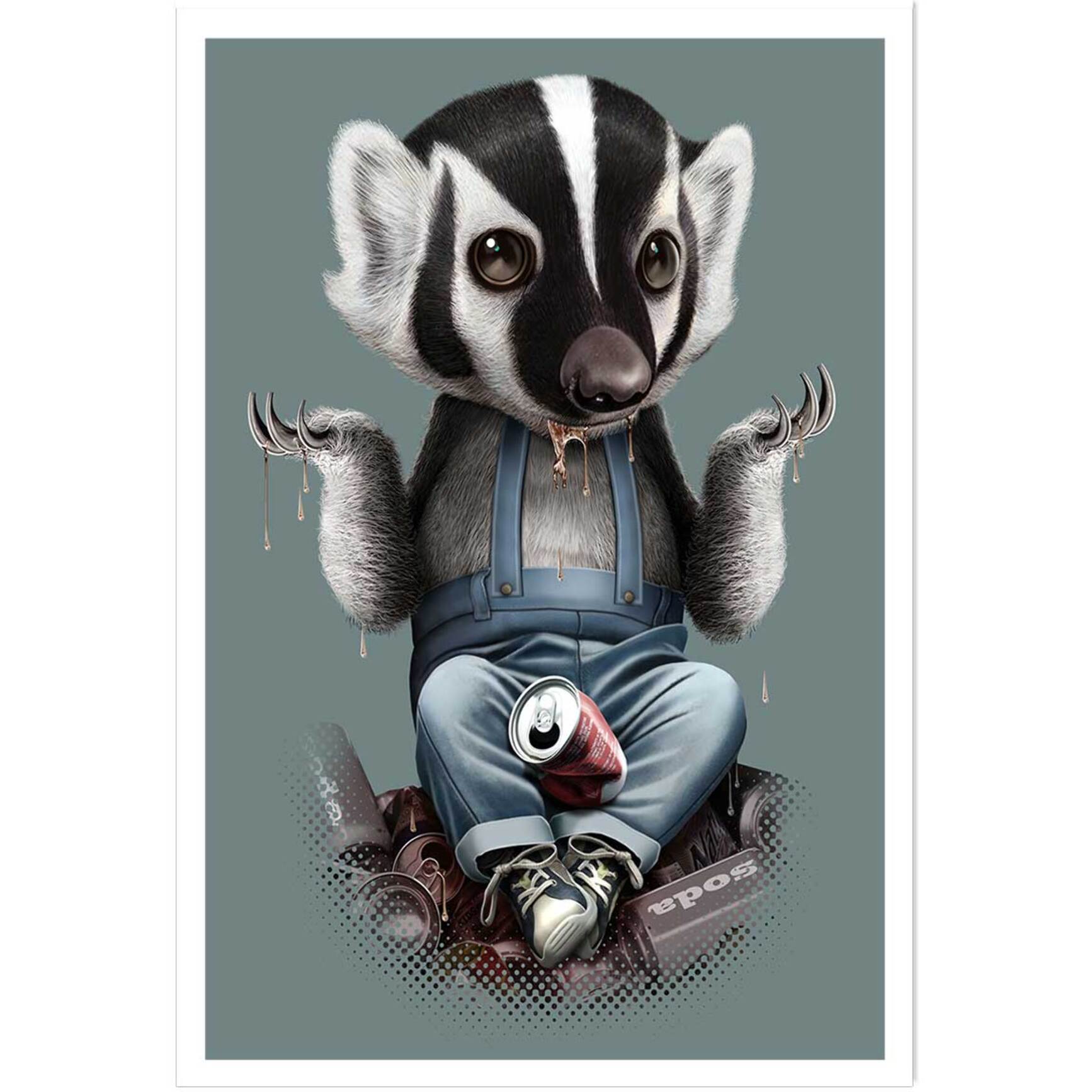 Affiche enfant frisson de blaireau  Affiche seule