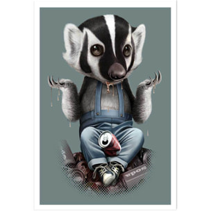 Affiche enfant frisson de blaireau  Affiche seule