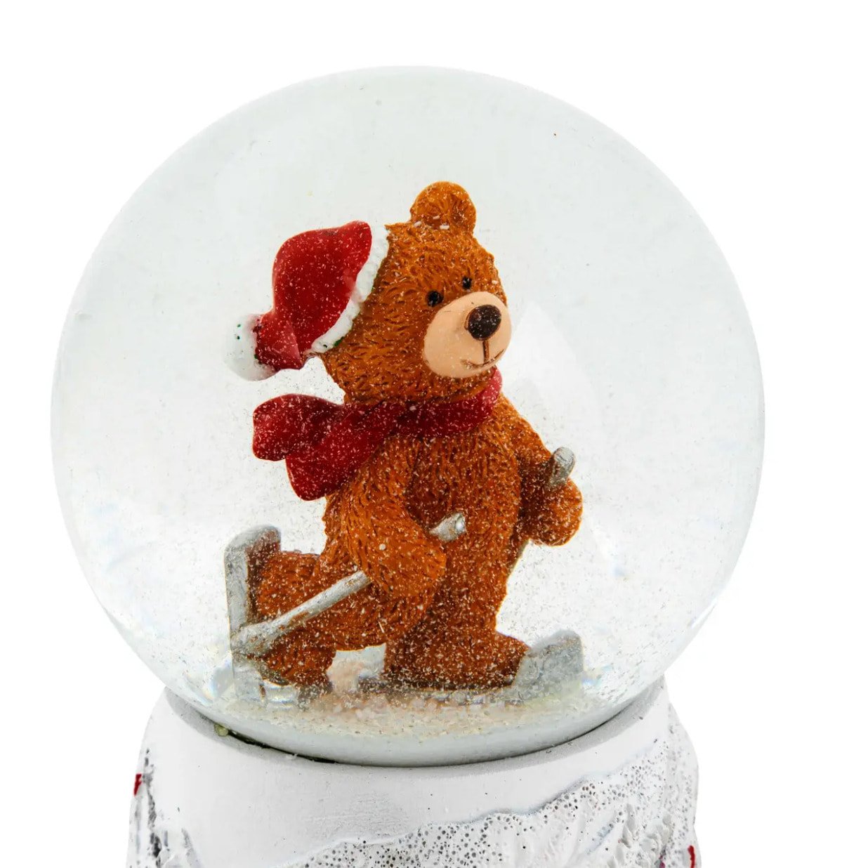 BOULE NEIGE OURS A SKI 80MM