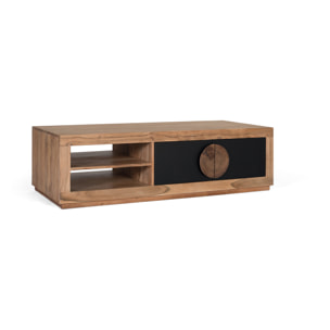 Table Basse en Bois d’Acacia 140 cm Style Rustique Contemporain
