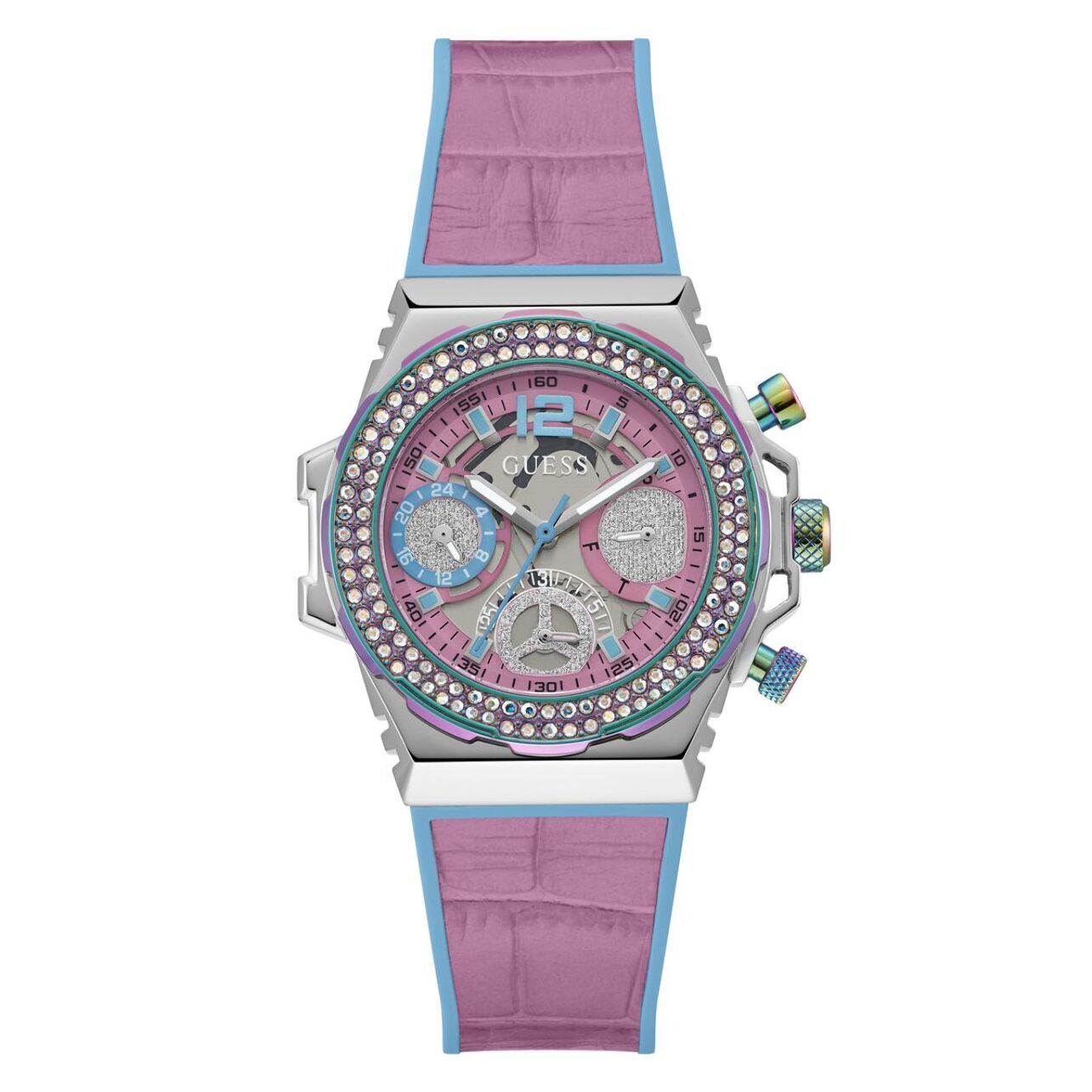 Reloj Guess GW0553L5 Mujer Analogico Cuarzo con Correa de Silicona