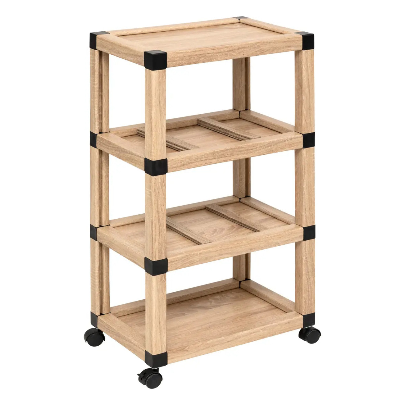 Tour de rangement Cardy naturel/noir