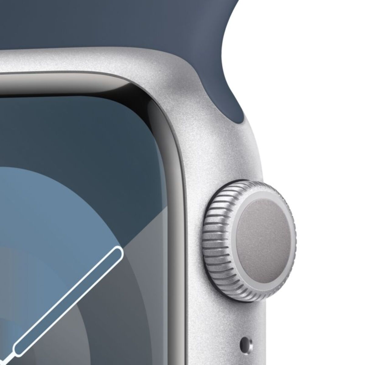 Montre connectée APPLE WATCH Serie 9 41mm Aluminium/Argent Bleu Orage S/M