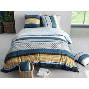 Parure housse de couette imprimée + 2 taies Osis