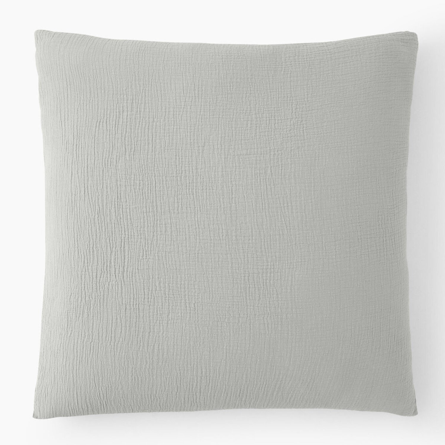 Paire de taies d'oreiller gaze de coton gris glacier