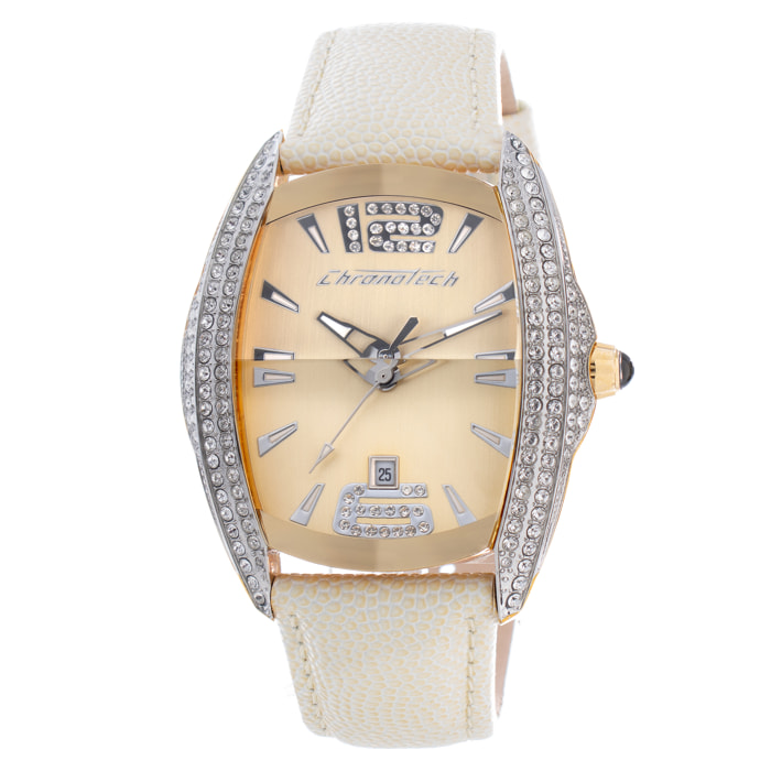 Reloj Chronotech CT7814M-04S Mujer Analogico Cuarzo con Correa de Piel