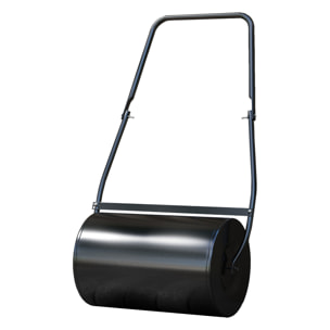 Rouleau à gazon jardin en acier avec poignée 60x32x105cm lestage max. 38L noir
