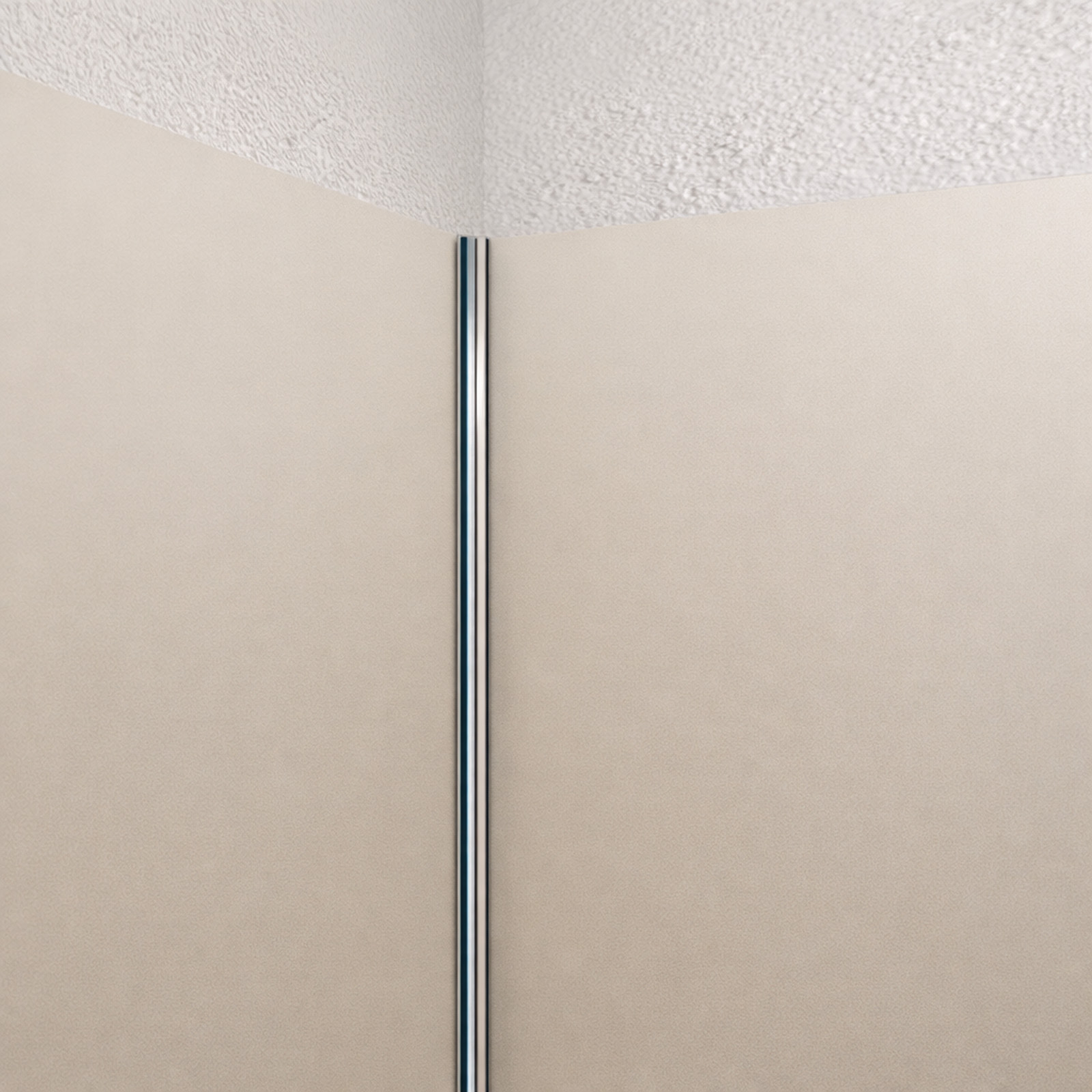 Pack 3 Panneaux Muraux Aluminium Ivoire 90x210 cm avec Profilés Chrome - WALL'IT