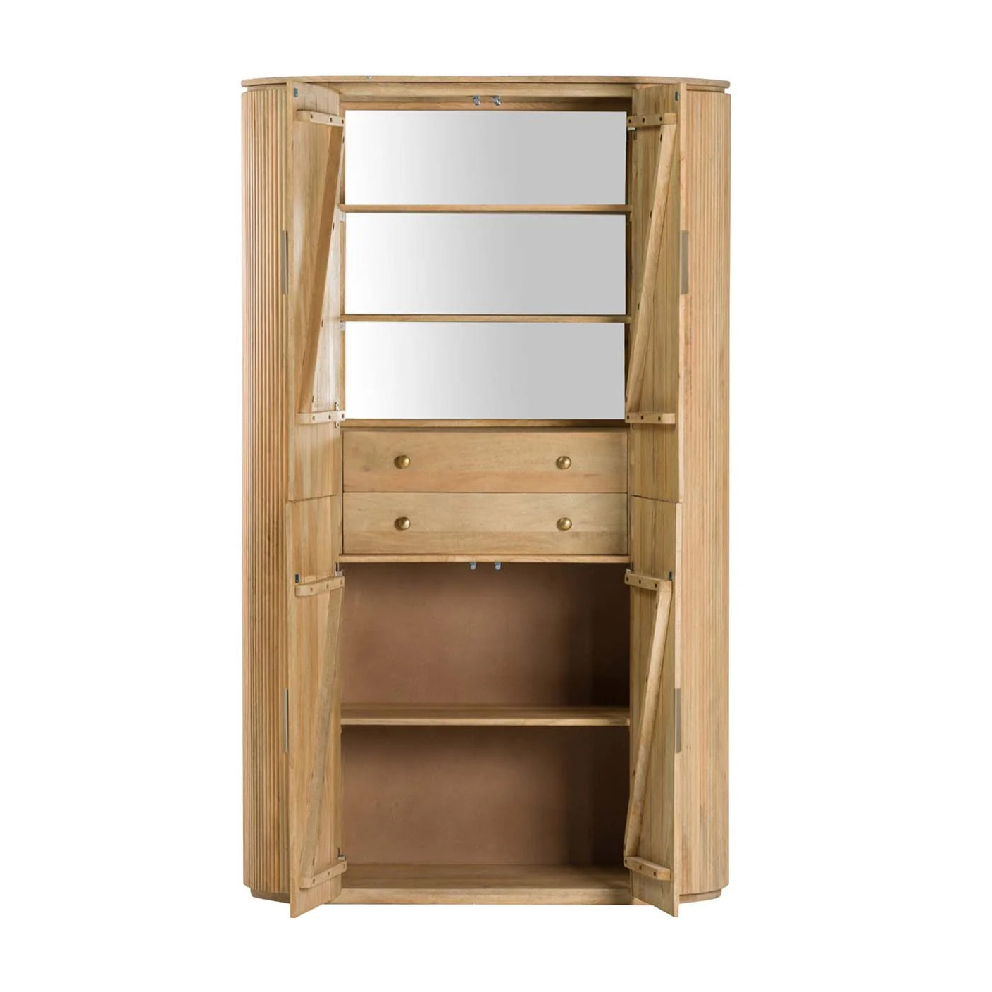 Cabinet Madera Mango Marron Myra 120x45x200 Cm