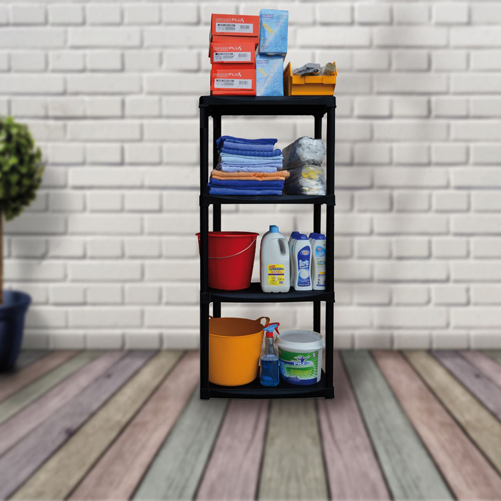 Estantería 5 baldas de plástico en polipropileno 800x400x1760 mm.