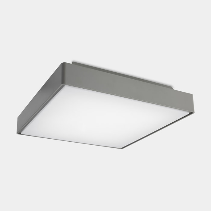 LEDS C4 Plafon Ip66 Kossel Direct 400Mm Led 19W Blanco Cálido - 3000K On-Off Gris 1172L