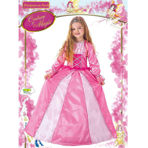 Abito Costume Carnevale Principessa Delle Favole Rosa Bambina