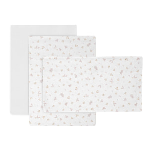 Cambrass Sabana Moises/Carro 3 Pcs Plumeti