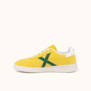 Zapatillas Infantiles Amarillas con Cordones y Detalles en Verde MUNICH MINI BARRU 21