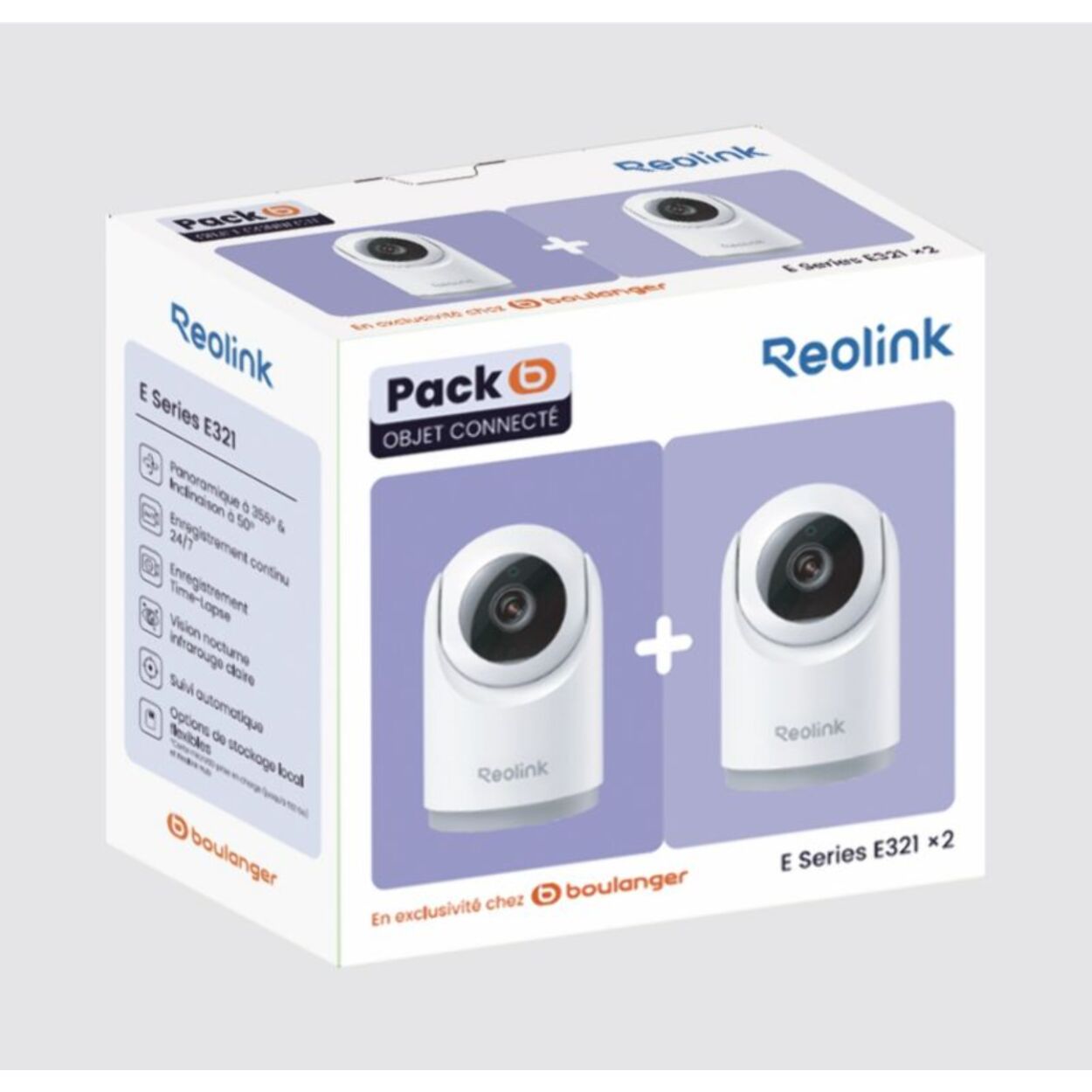 Caméra de surveillance REOLINK Pack 2xE321