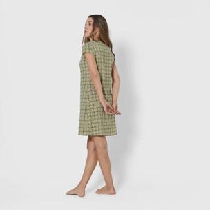 Vestido algodón sagitario verde cacería